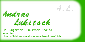 andras lukitsch business card